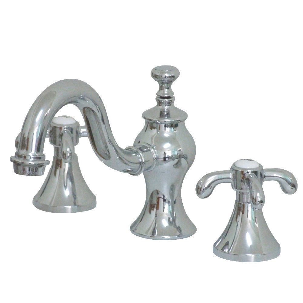 French Country Widespread Bathroom Faucet in Polished Chrome