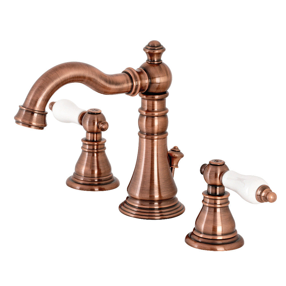 American Patriot Widespread Bathroom Faucet in Antique Copper