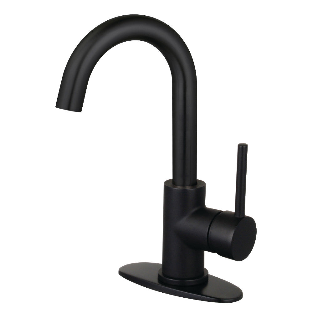 Concord Single-Hole Bathroom Faucet in Matte Black