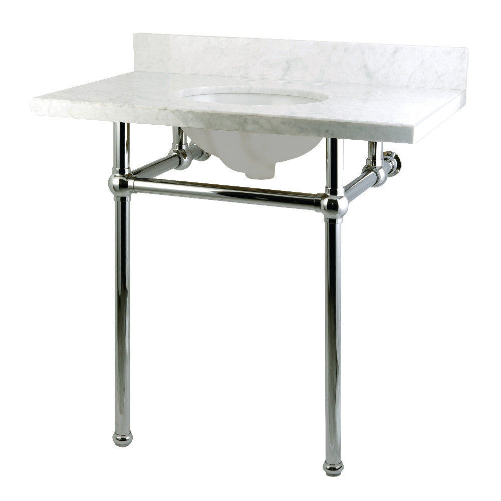 Templeton 36 Inch Console Sink in Carrara Marble