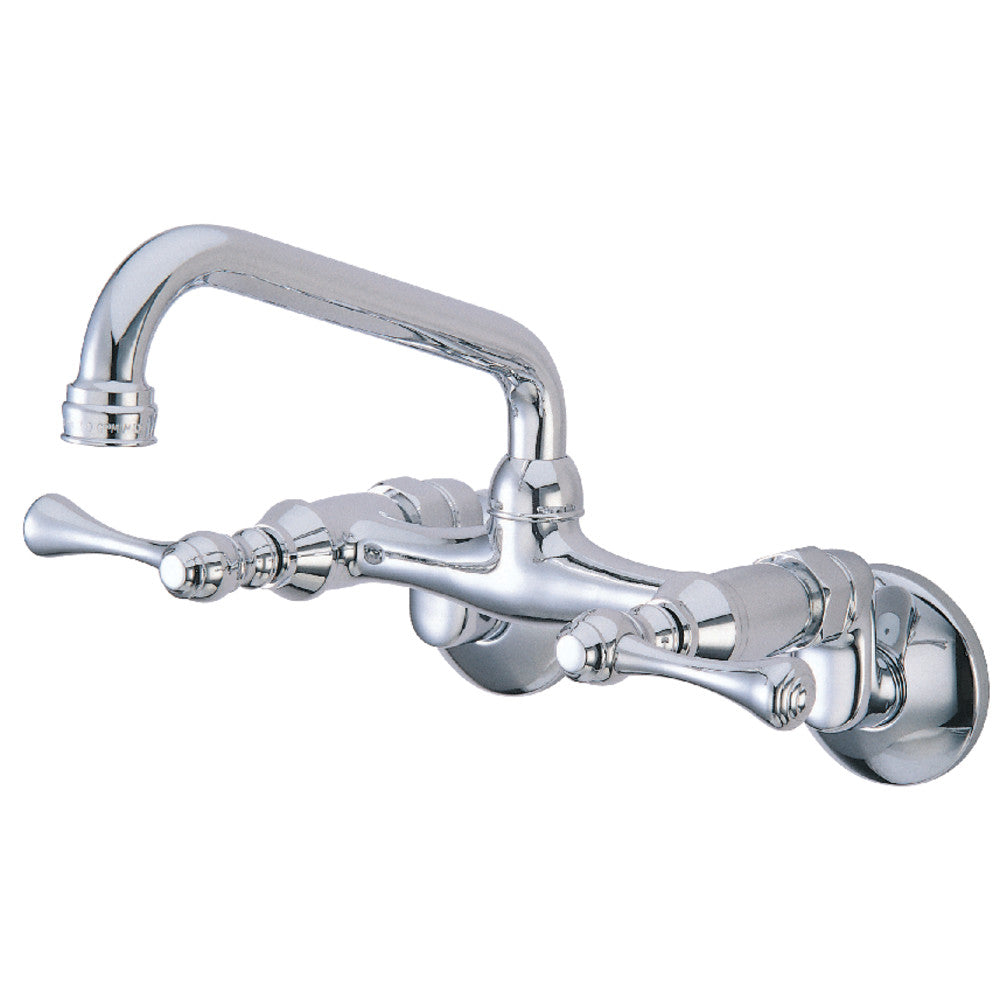 Kingston Wall Mount Kitchen Faucet in Polished Chrome