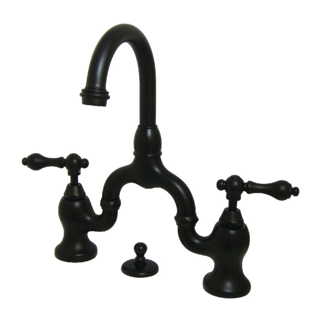 English Country Bridge Bathroom Faucet in Oil Rubbed Bronze