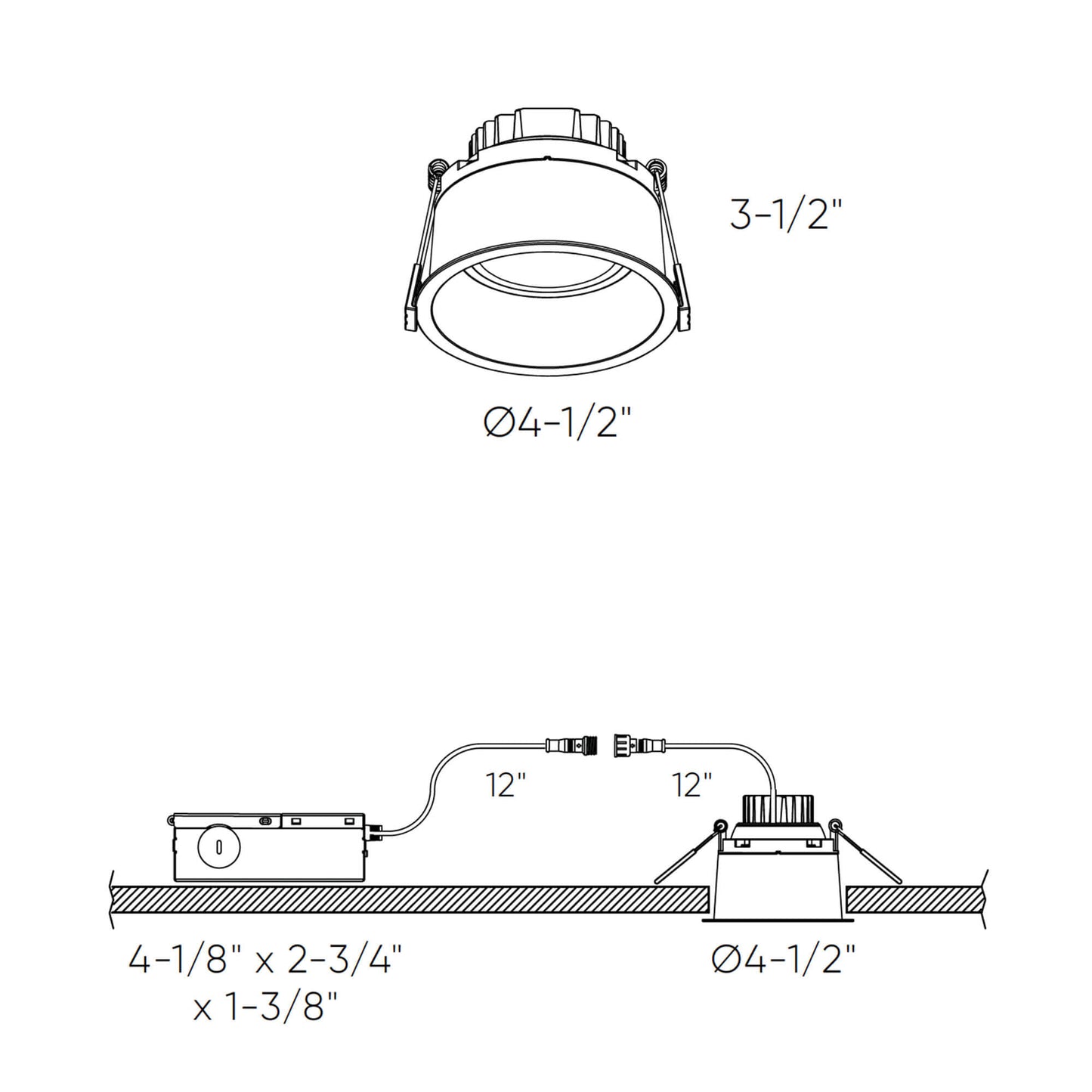4 Inch Round Indoor/Outdoor Regressed Gimbal Down Light - universal 120V-347V, 0-10V dimming