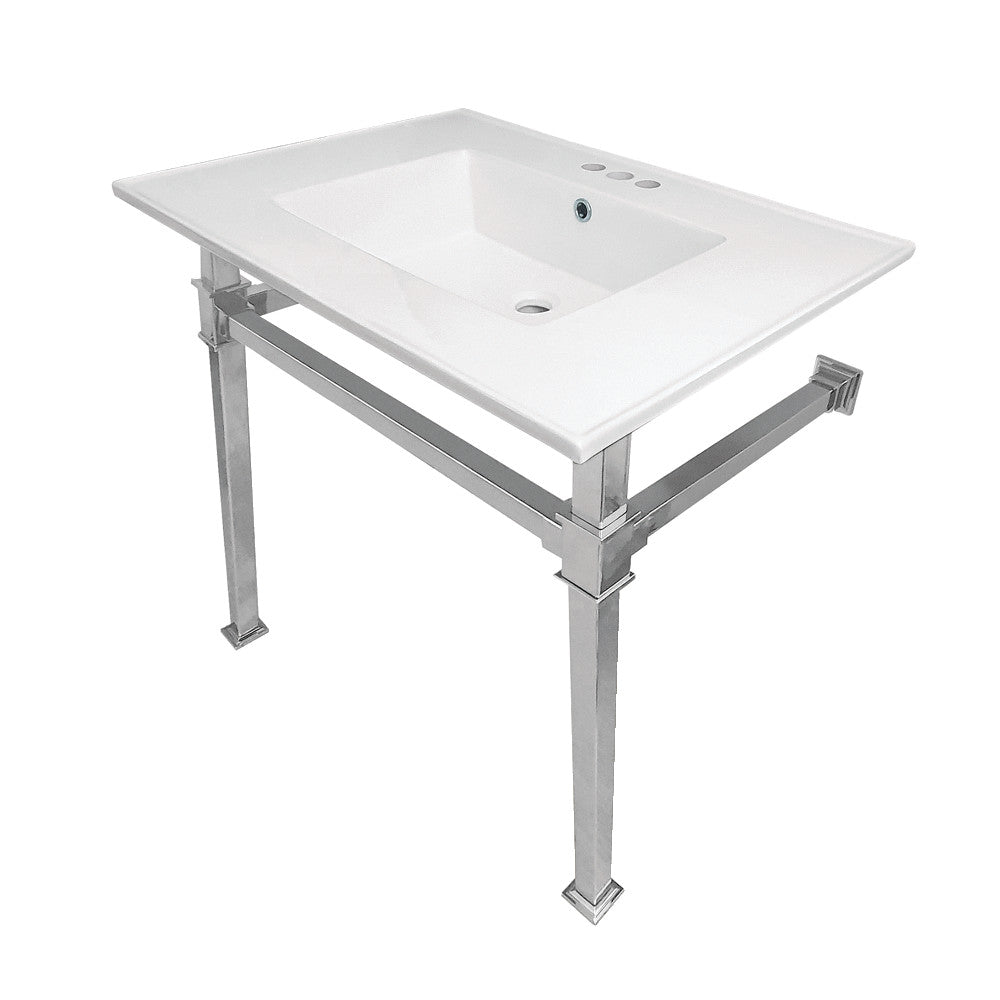 Monarch 31.13 Inch Console Sink in White