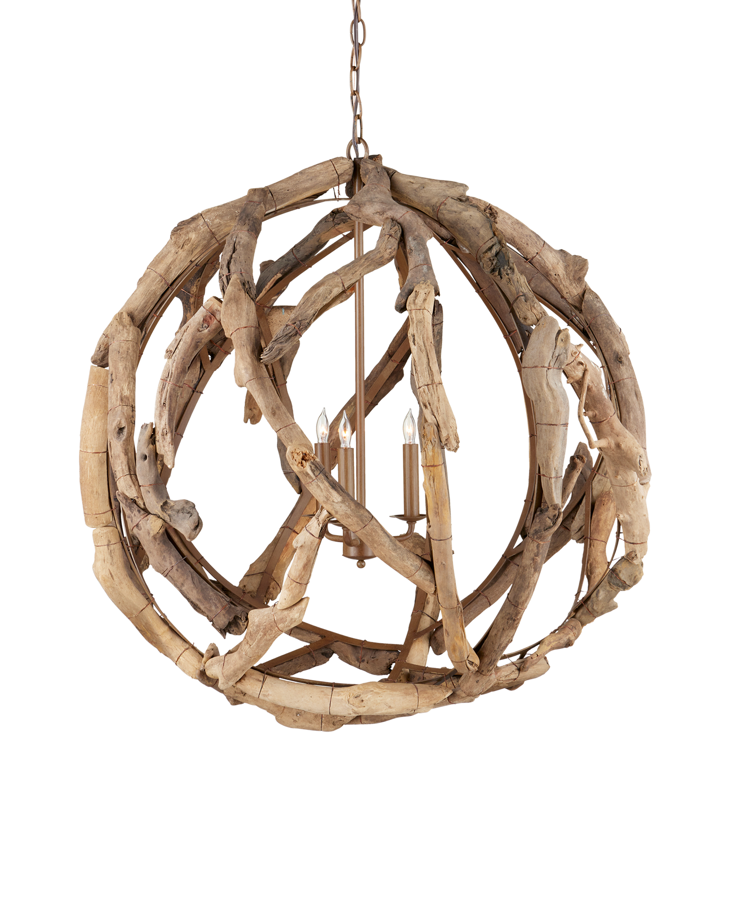 Driftwood Orb Chandelier