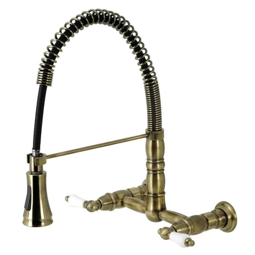 Heritage Pre-Rinse Kitchen Faucet in Antique Brass