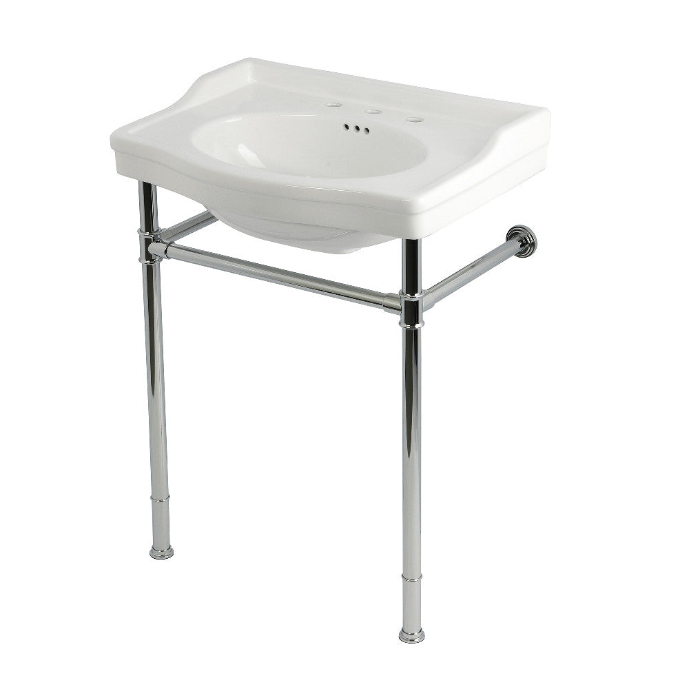 Victorian 29.94 Inch Console Sink in White