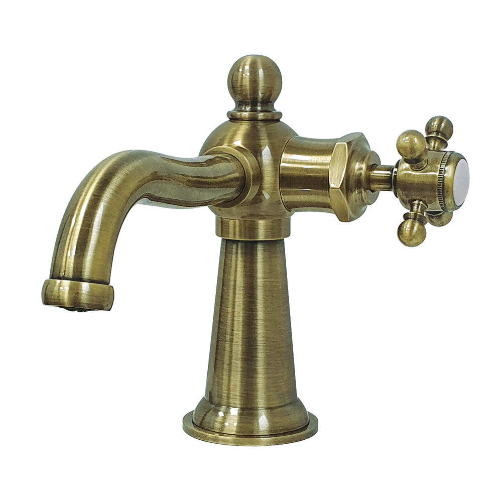 Nautical Single-Hole Bathroom Faucet in Antique Brass