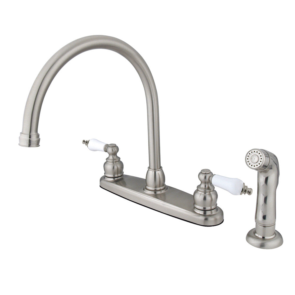 Vintage Centerset Kitchen Faucet in Brushed Nickel