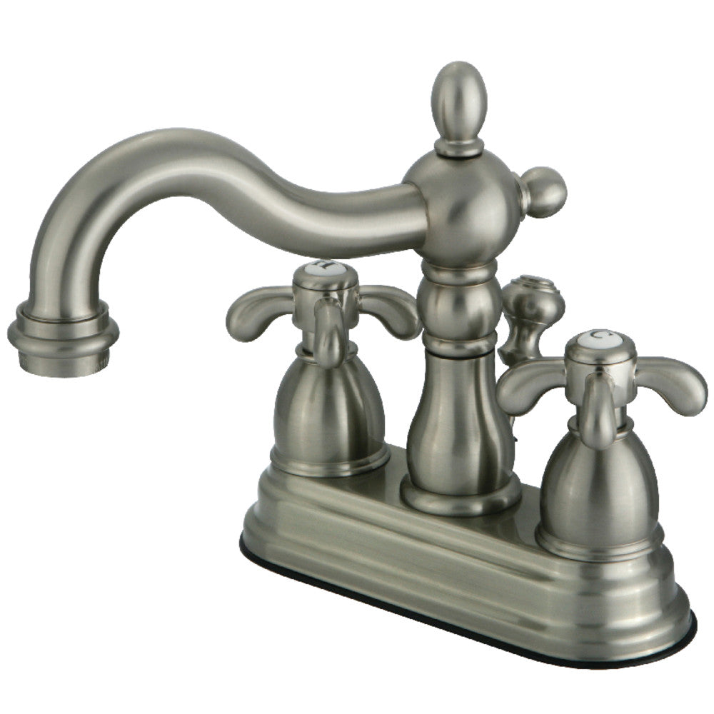 French Country 4 Inch Centerset Bathroom Faucet in Brushed Nickel