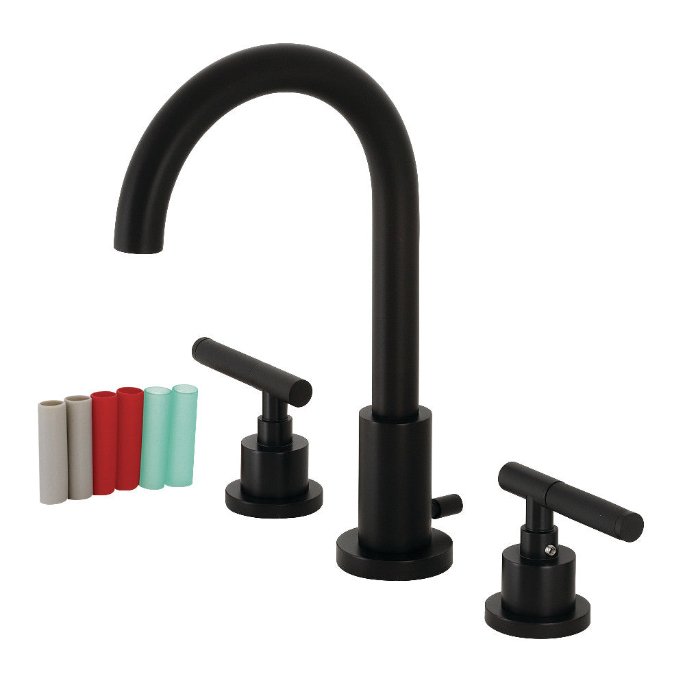 Kaiser Widespread Bathroom Faucet in Matte Black