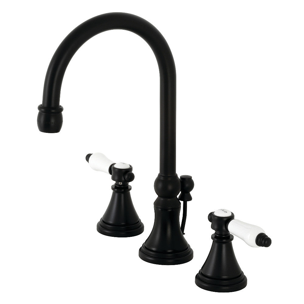 Bel-Air Widespread Bathroom Faucet in Matte Black