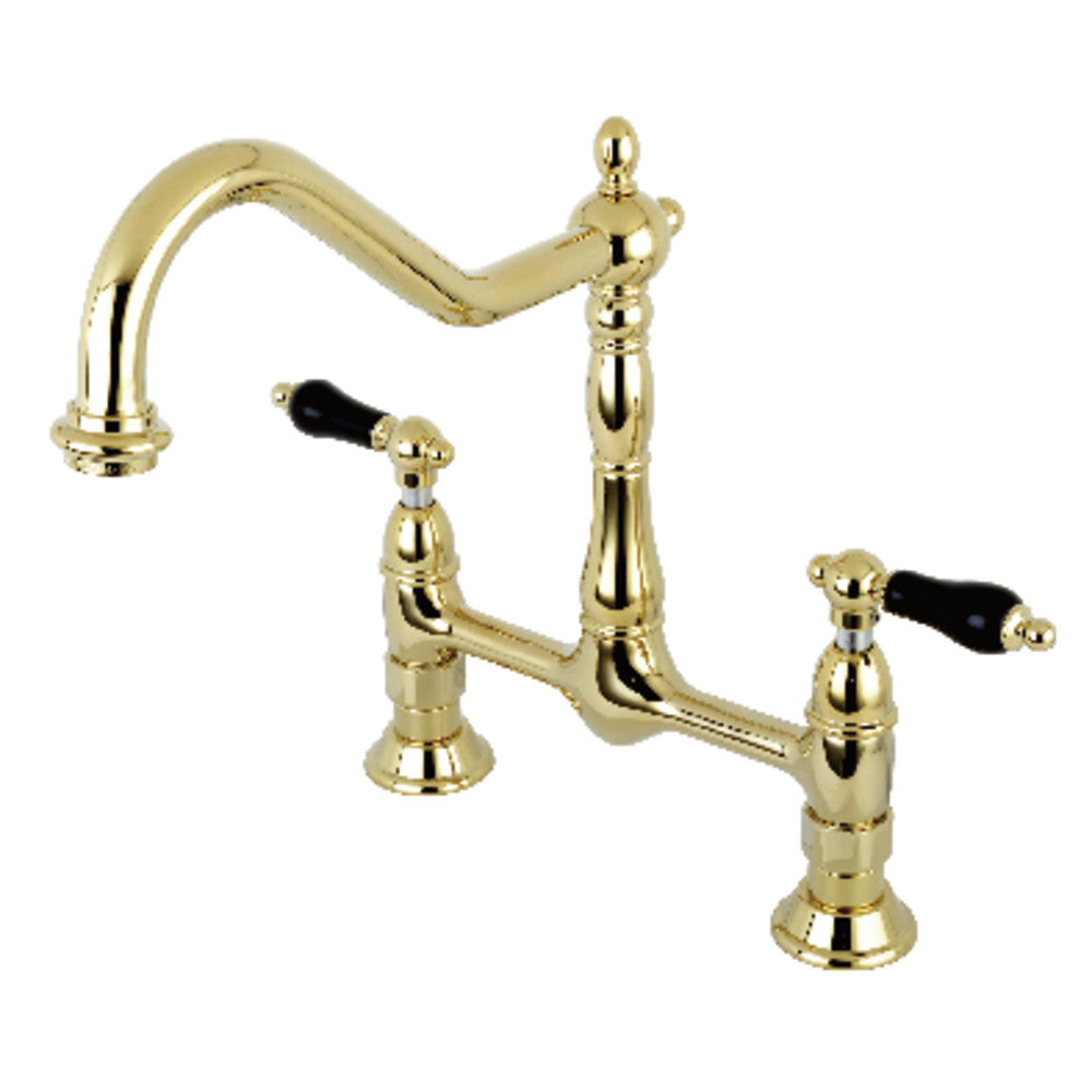 Duchess Bridge Kitchen Faucet in Polished Brass