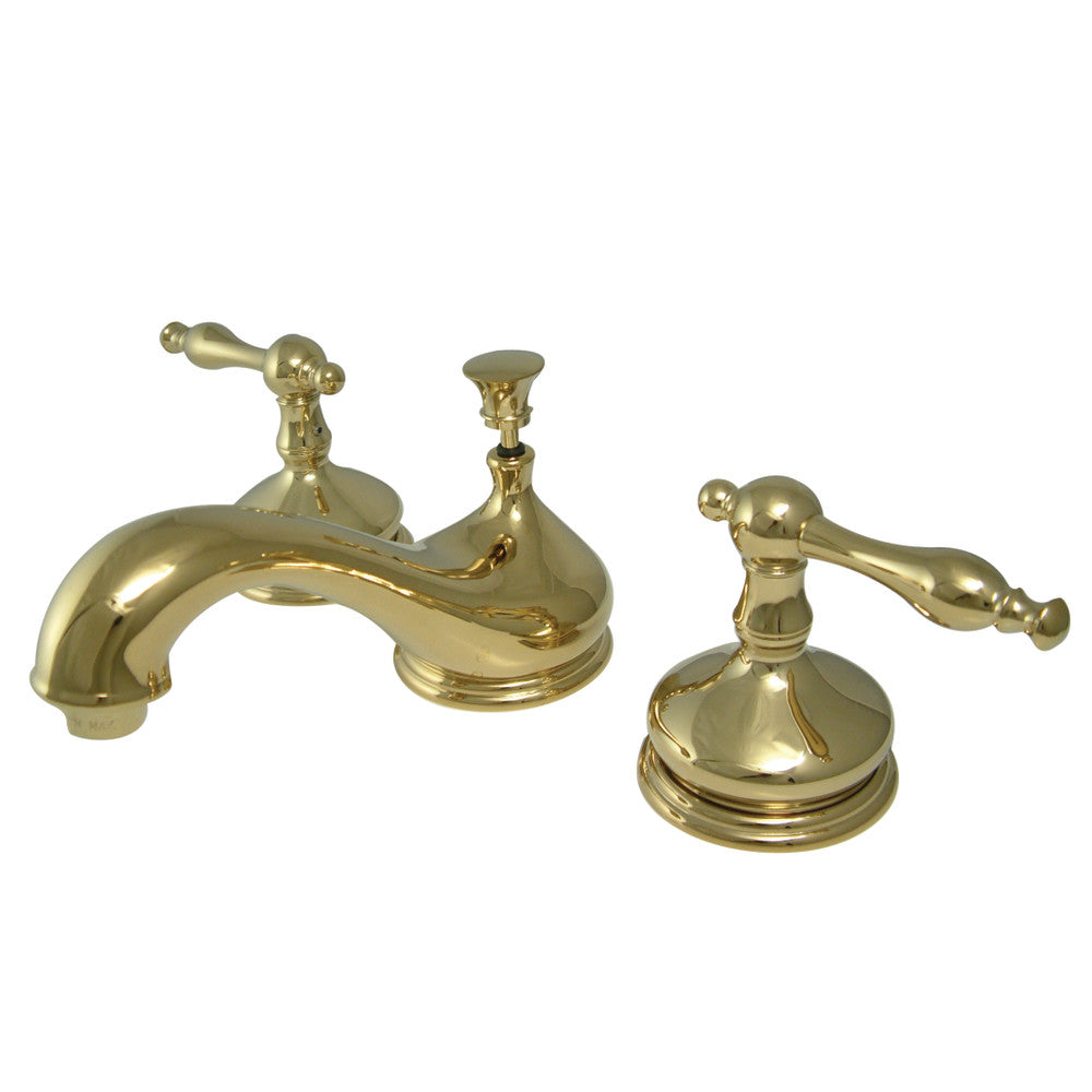 Heritage Widespread Bathroom Faucet in Polished Brass