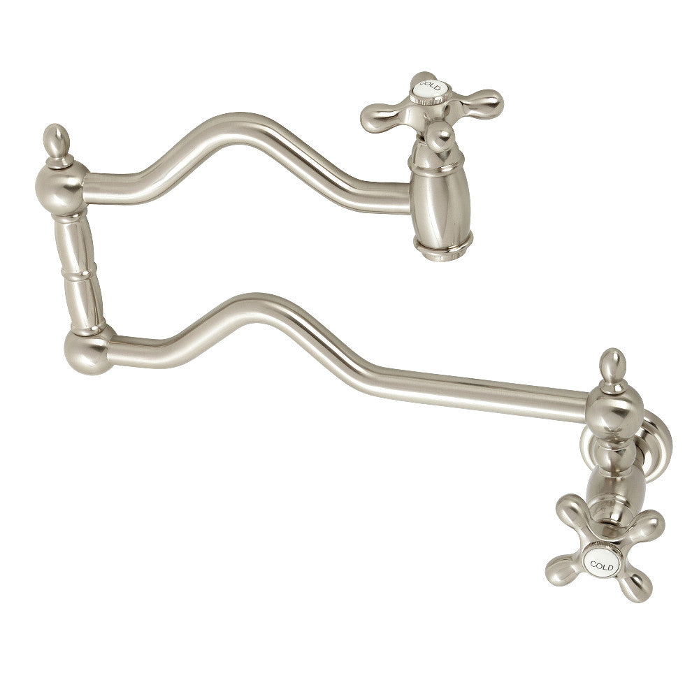 Heritage Pot Filler Faucet in Brushed Nickel