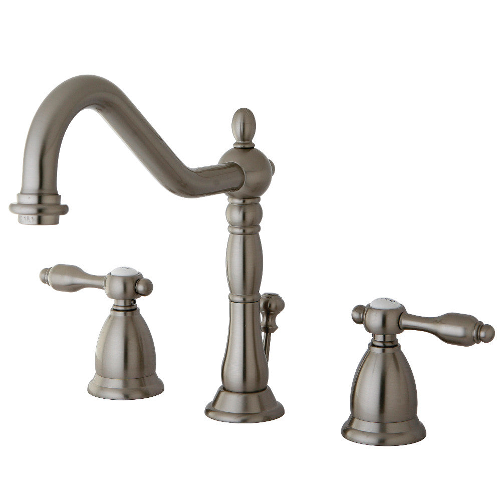 Tudor Widespread Bathroom Faucet in Brushed Nickel