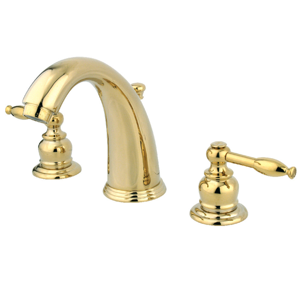Knight Widespread Bathroom Faucet in Polished Brass