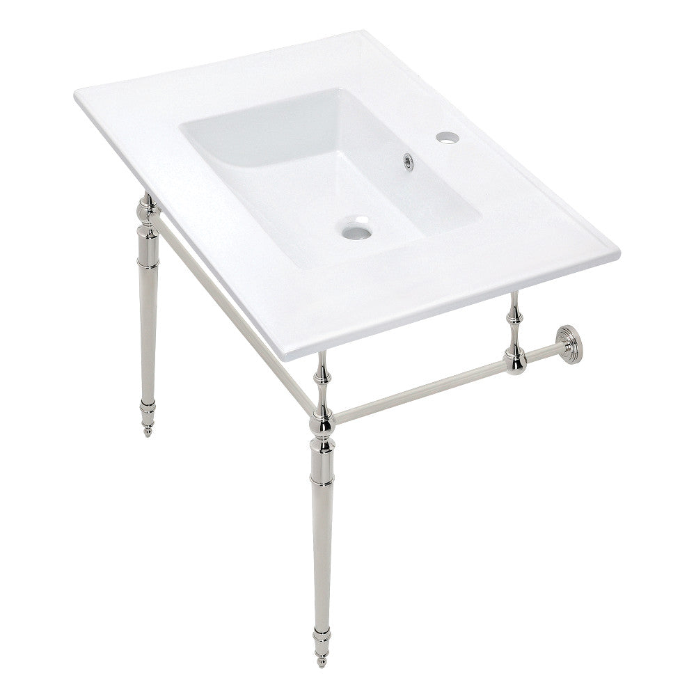 Edwardian 31.13 Inch Console Sink in White
