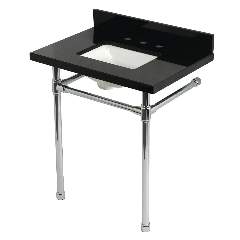 Dreyfuss 30 Inch Console Sink in Polished Chrome