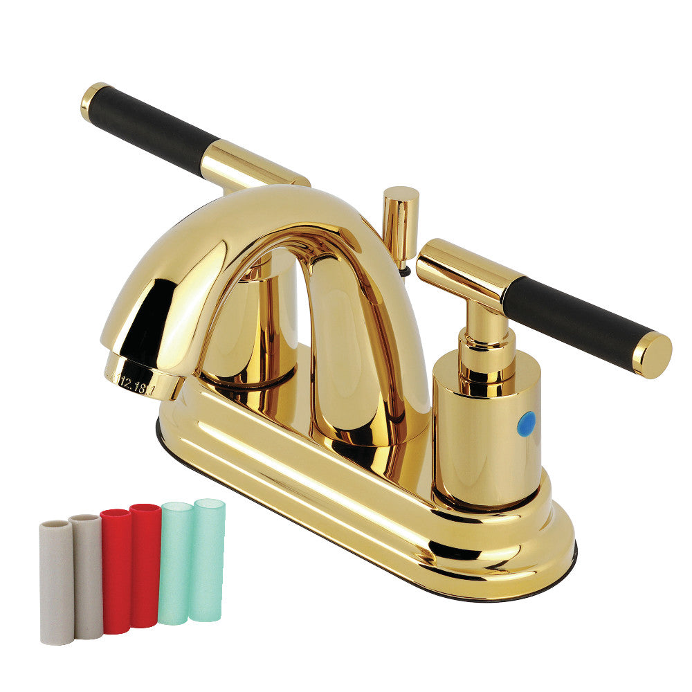 Kaiser 4 Inch Centerset Bathroom Faucet in Polished Brass
