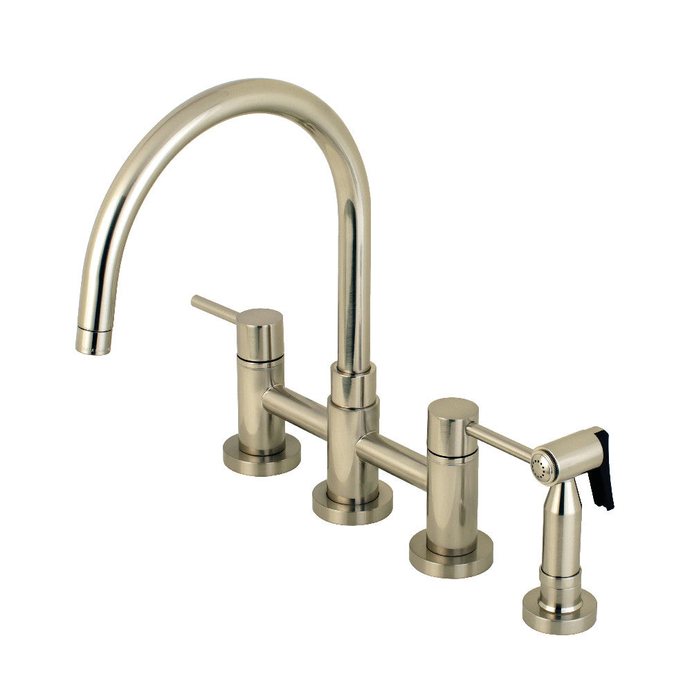 Concord Bridge Kitchen Faucet in Brushed Nickel
