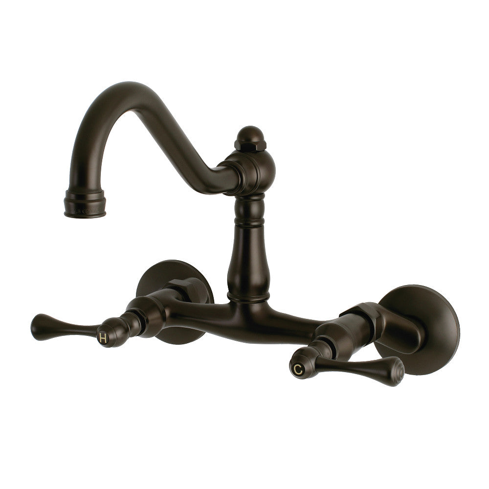 Vintage Wall Mount Kitchen Faucet in Oil Rubbed Bronze