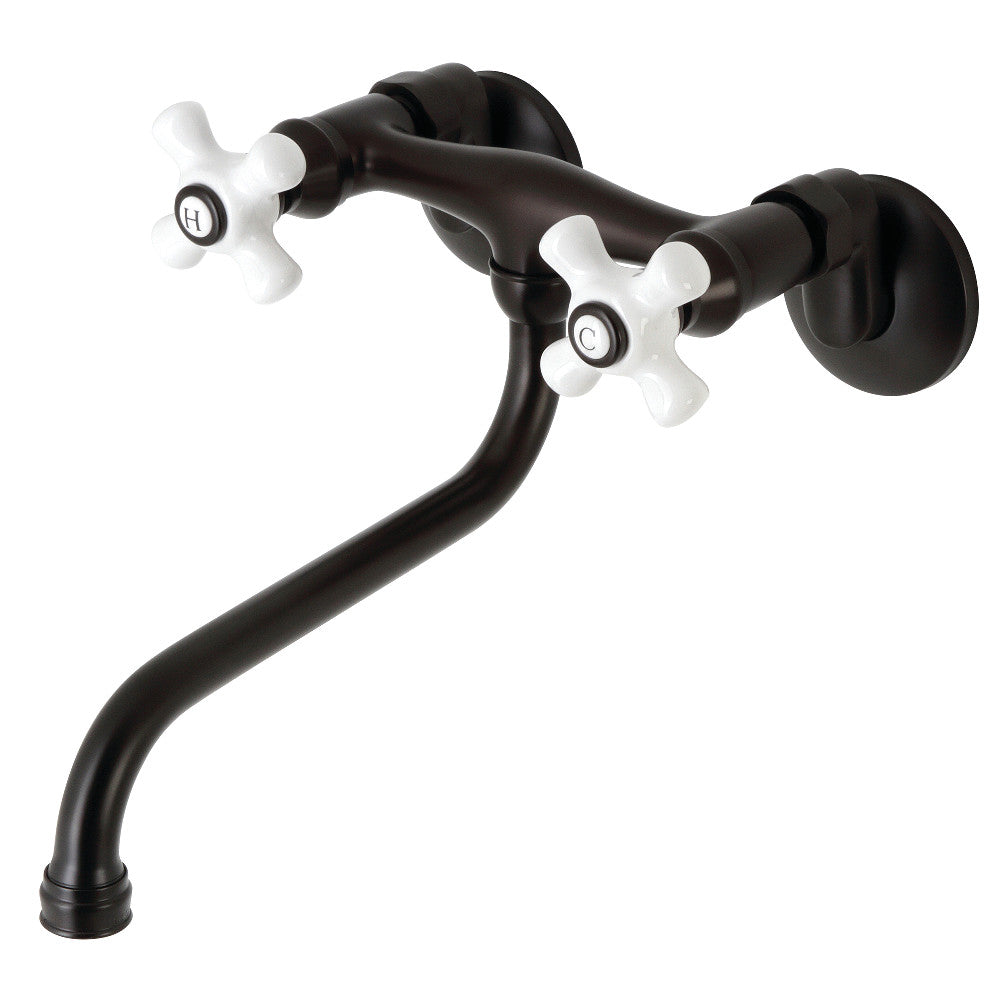 Kingston Wall-Mount Bathroom Faucet in Oil Rubbed Bronze
