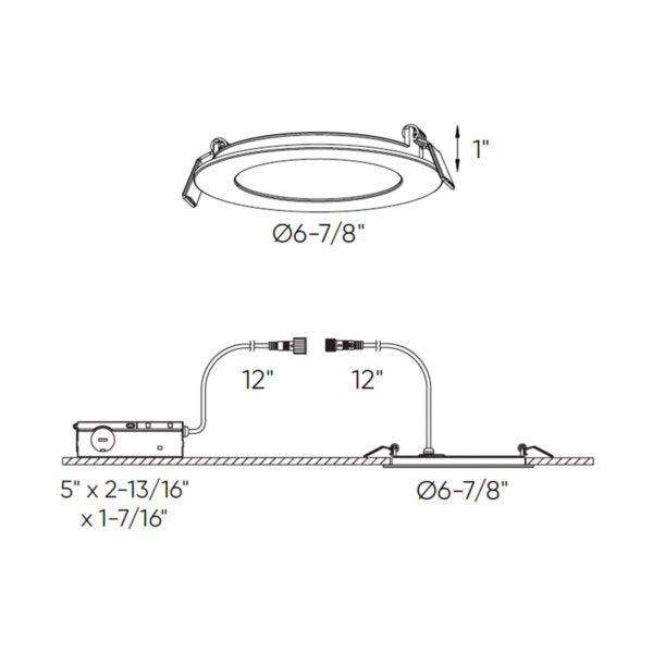 6 Inch Round LED Recessed Panel Light with Multi Trim