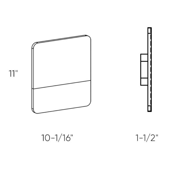 10 Inch Square Ultra Slim Wall Sconce