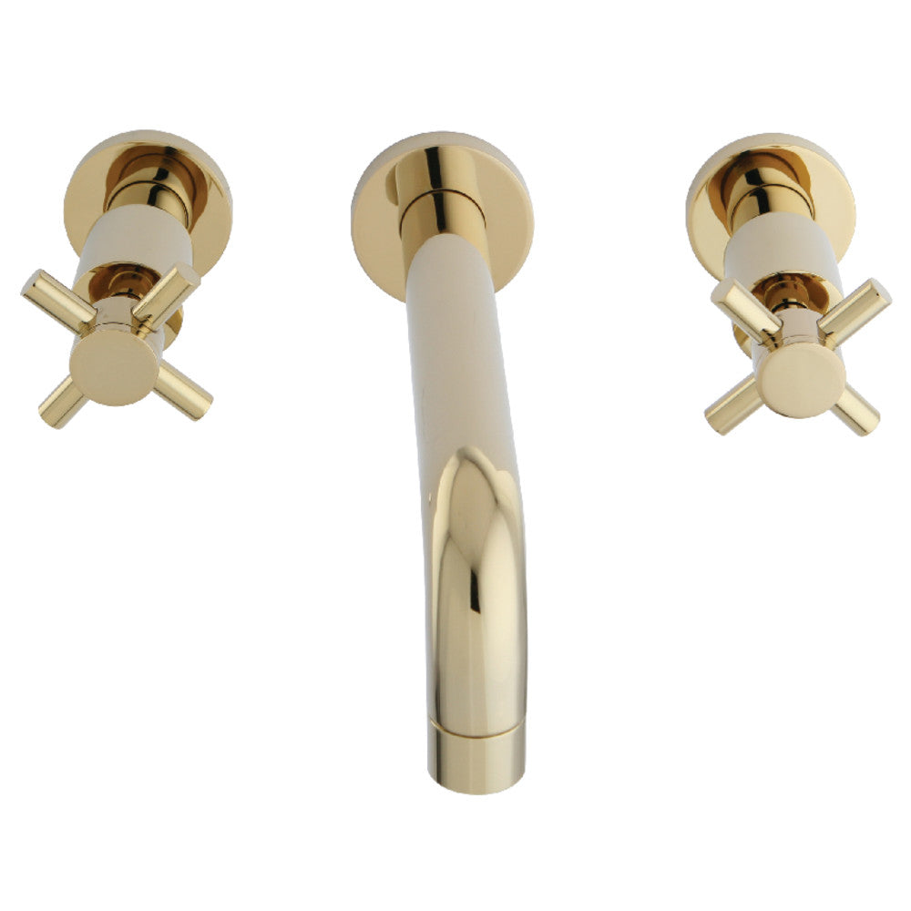 Concord Wall-Mount Bathroom Faucet in Polished Brass