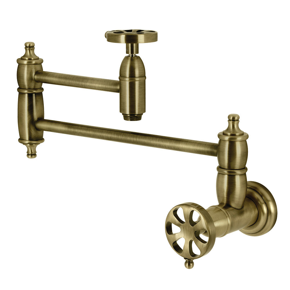 Belknap Pot Filler Faucet in Antique Brass
