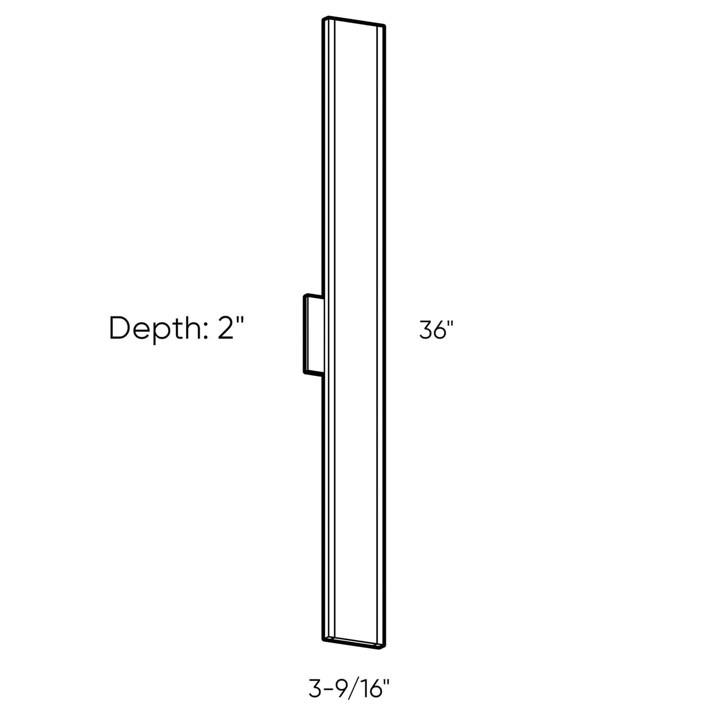36 Inch Rectangular LED Wall Sconce