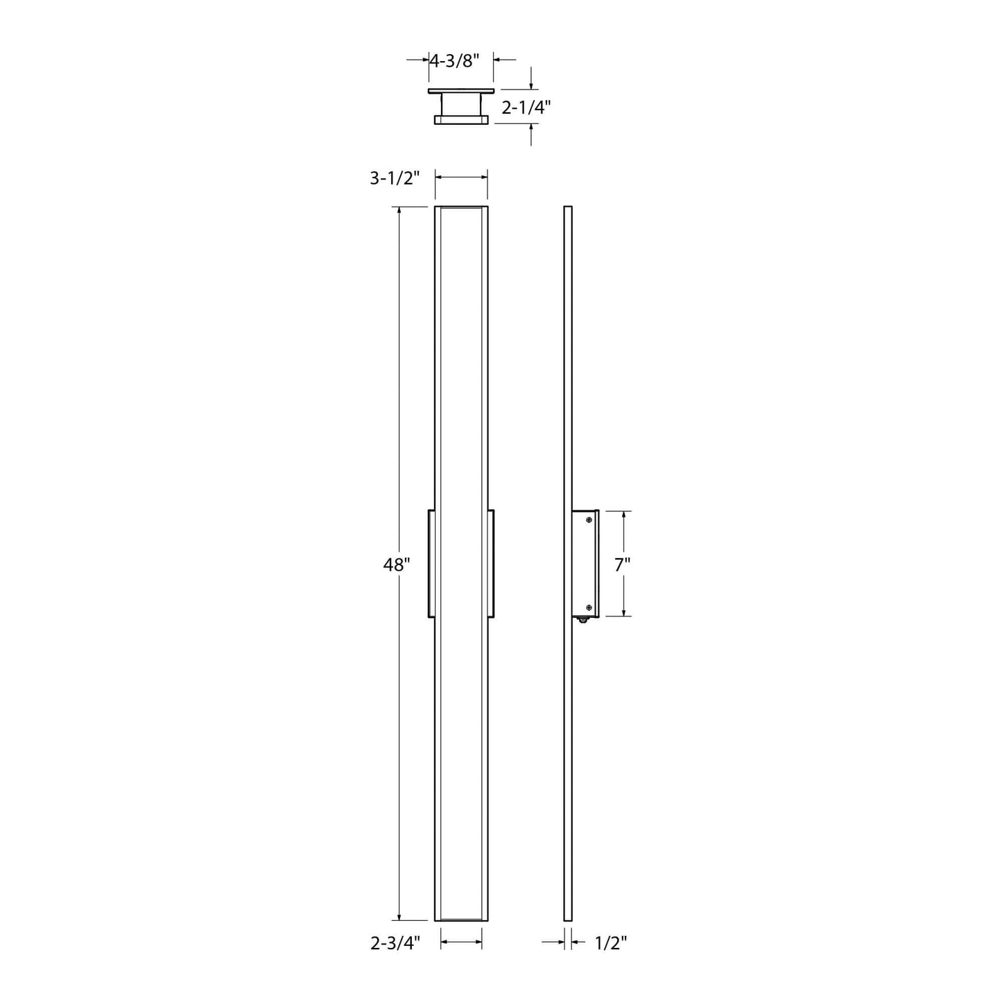 Slim decorative Outdoor modern wall sconce 5CCT