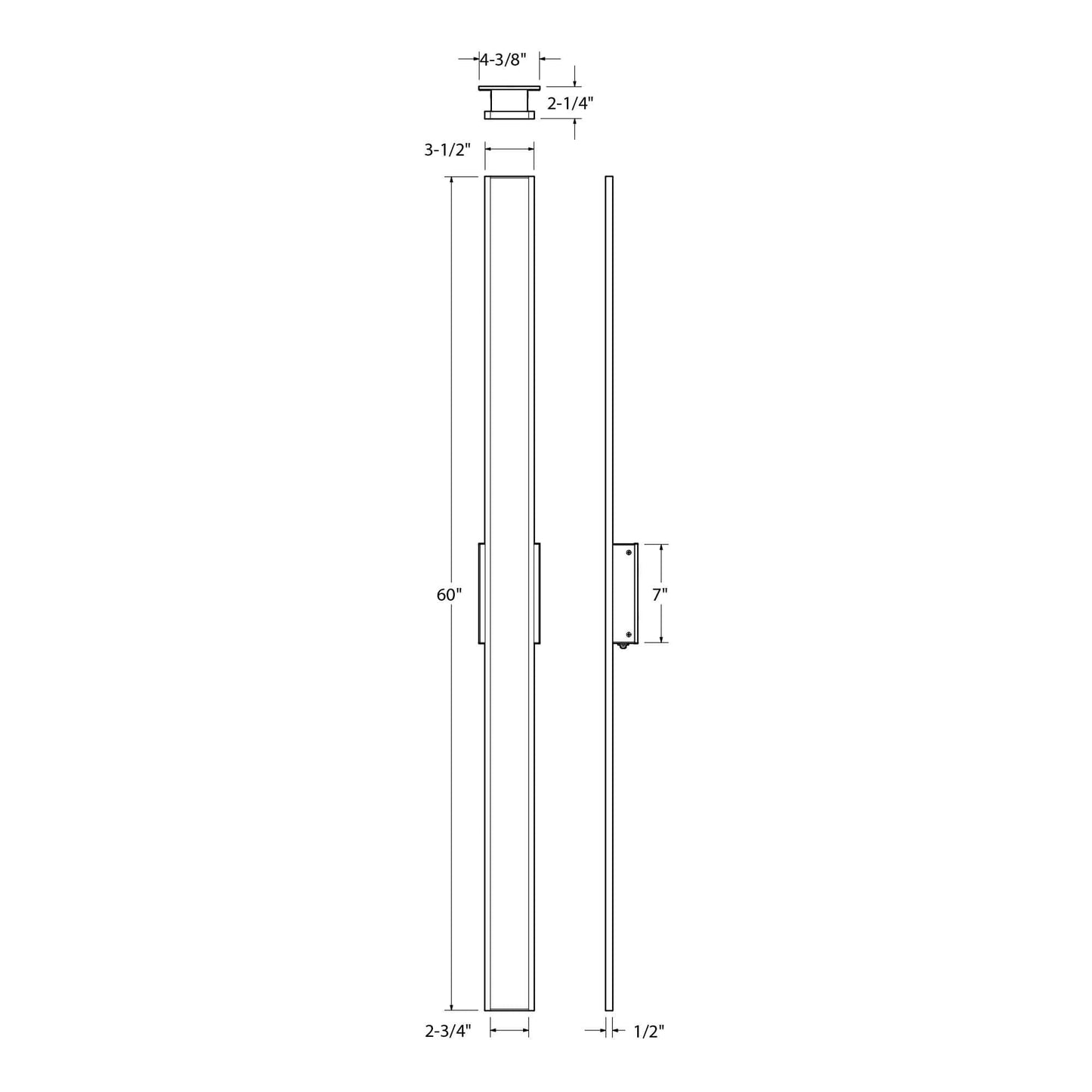 Slim decorative Outdoor modern wall sconce 5CCT