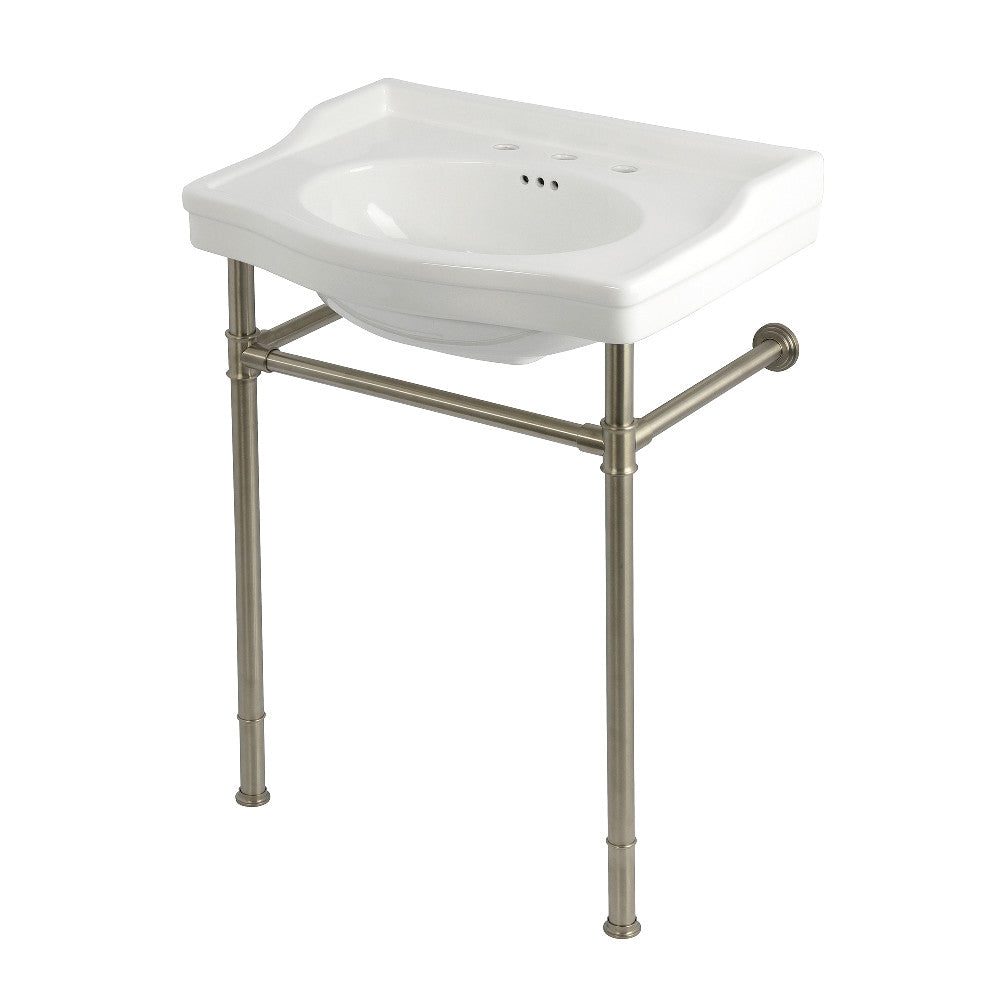 Victorian 29.94 Inch Console Sink in White