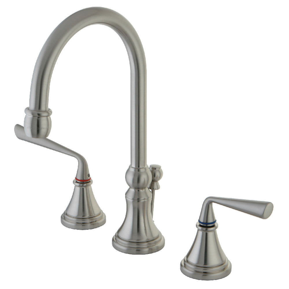 Silver Sage Widespread Bathroom Faucet in Brushed Nickel