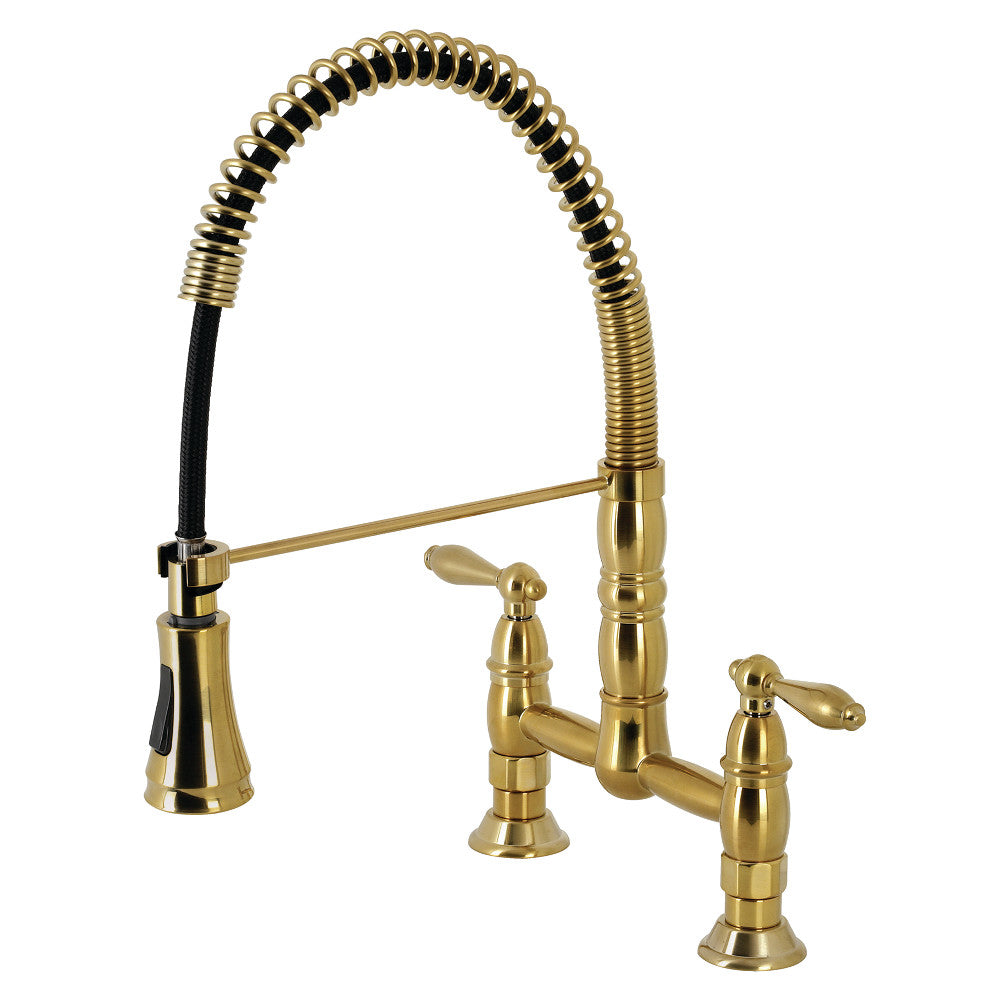 Heritage Pre-Rinse Kitchen Faucet in Brushed Brass