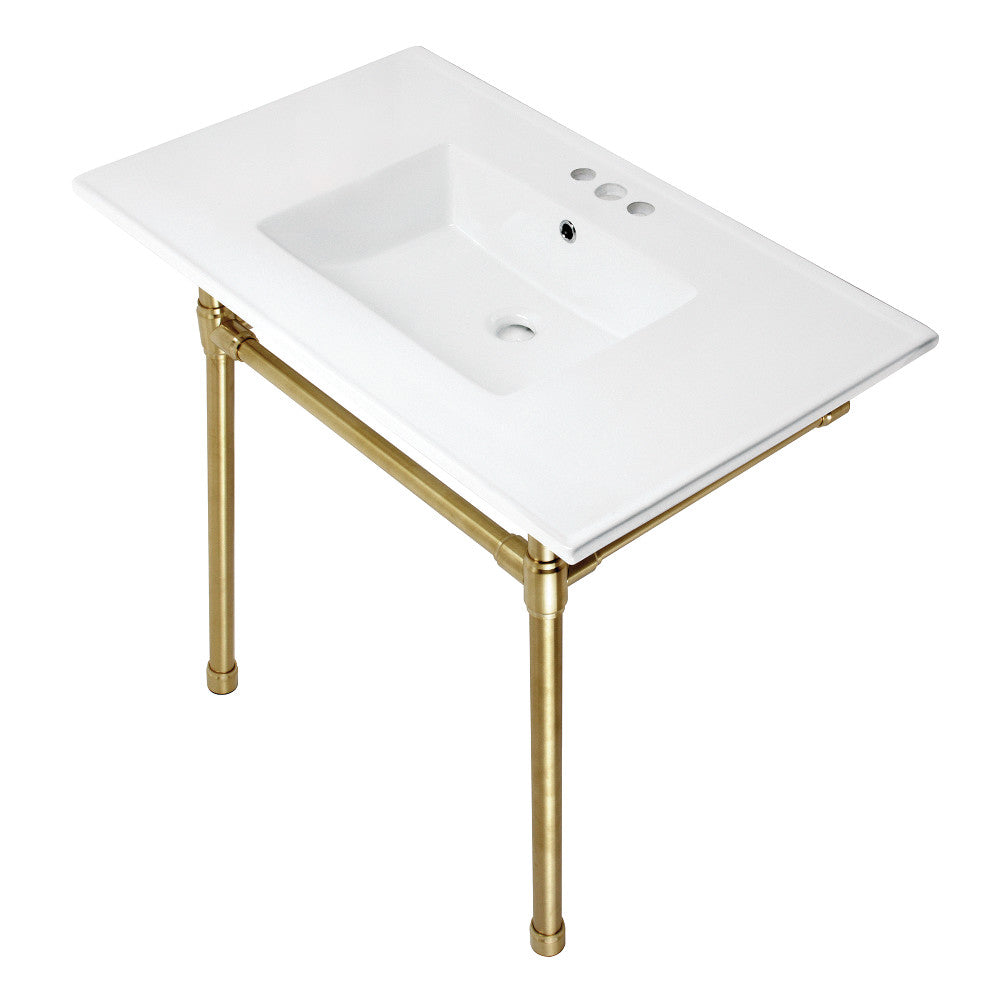 Dreyfuss 37.38 Inch Console Sink in White
