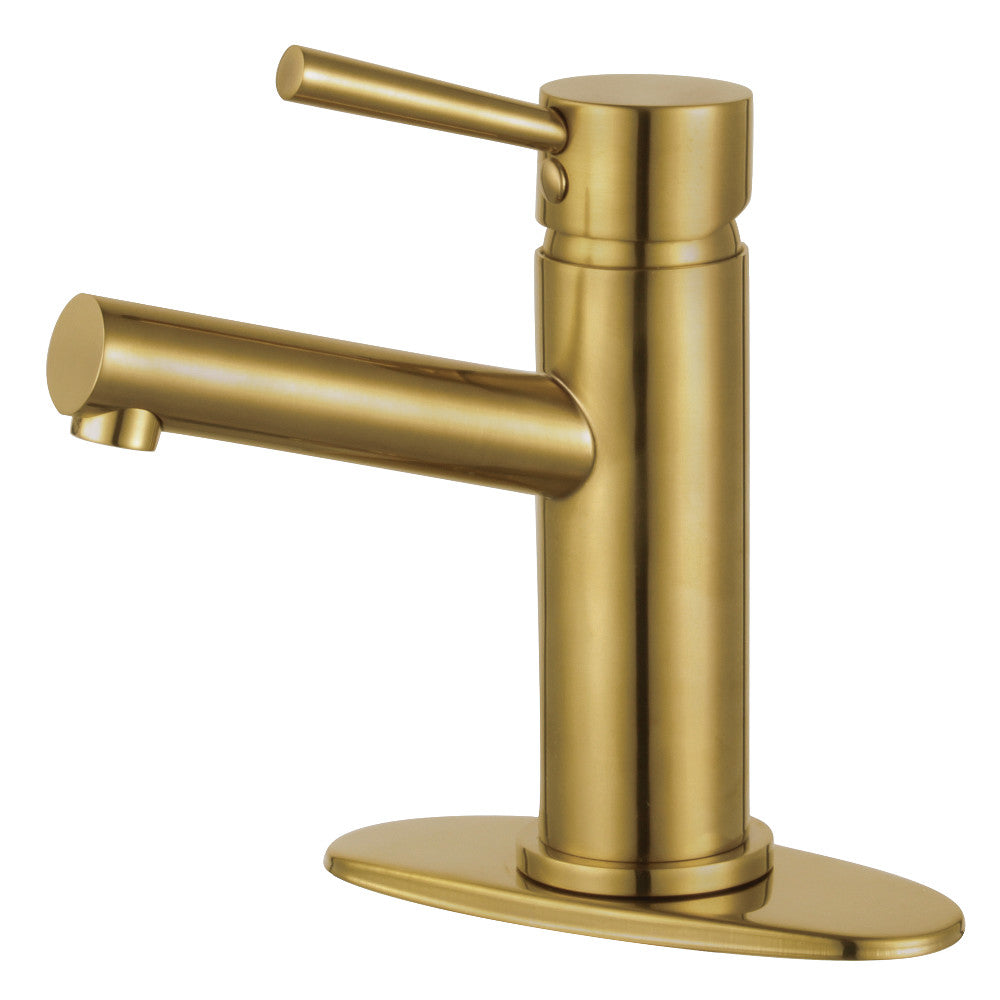 Concord Single-Hole Bathroom Faucet in Brushed Brass