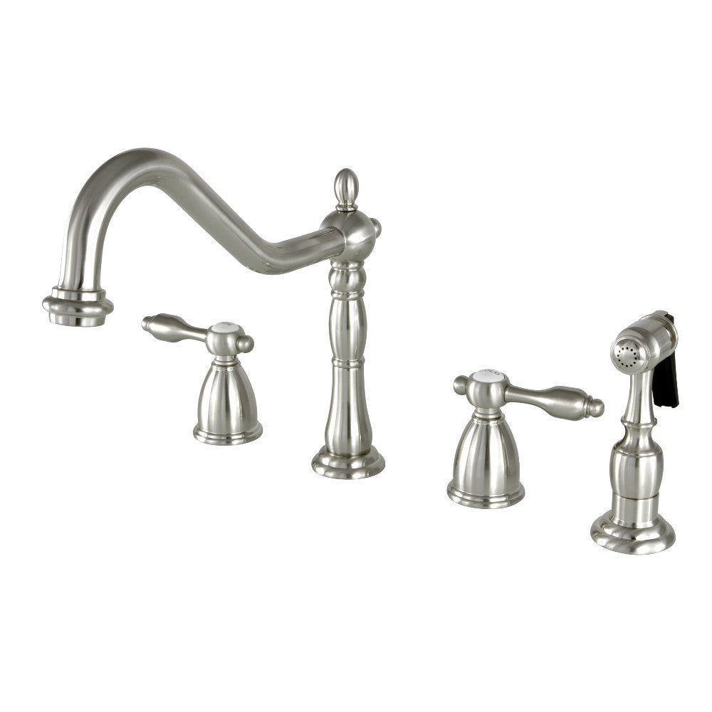 Tudor Widespread Kitchen Faucet in Brushed Nickel