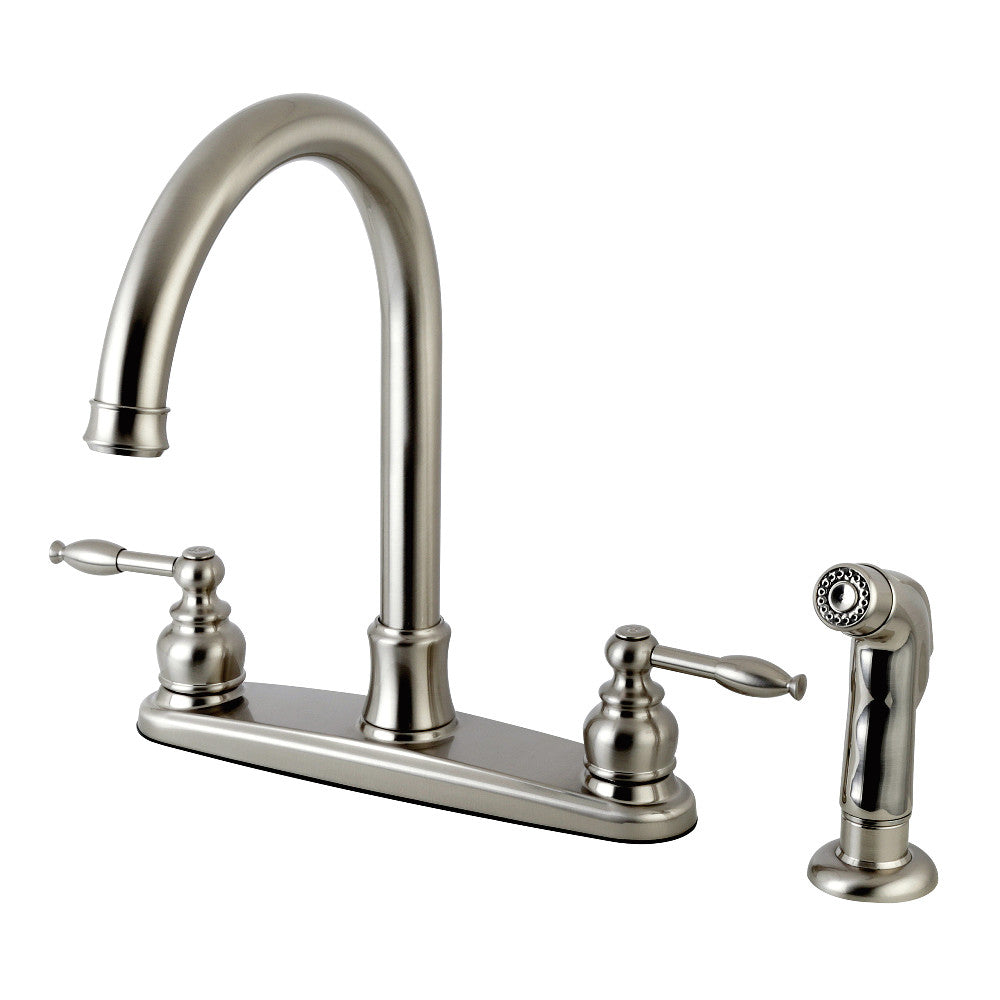 Knight Centerset Kitchen Faucet in Brushed Nickel