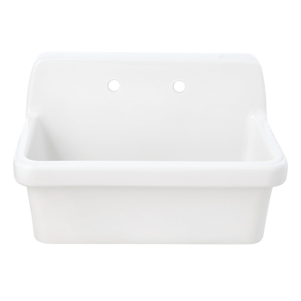 Doriteal 30.13 Inch Wall Mount Kitchen Sink in White