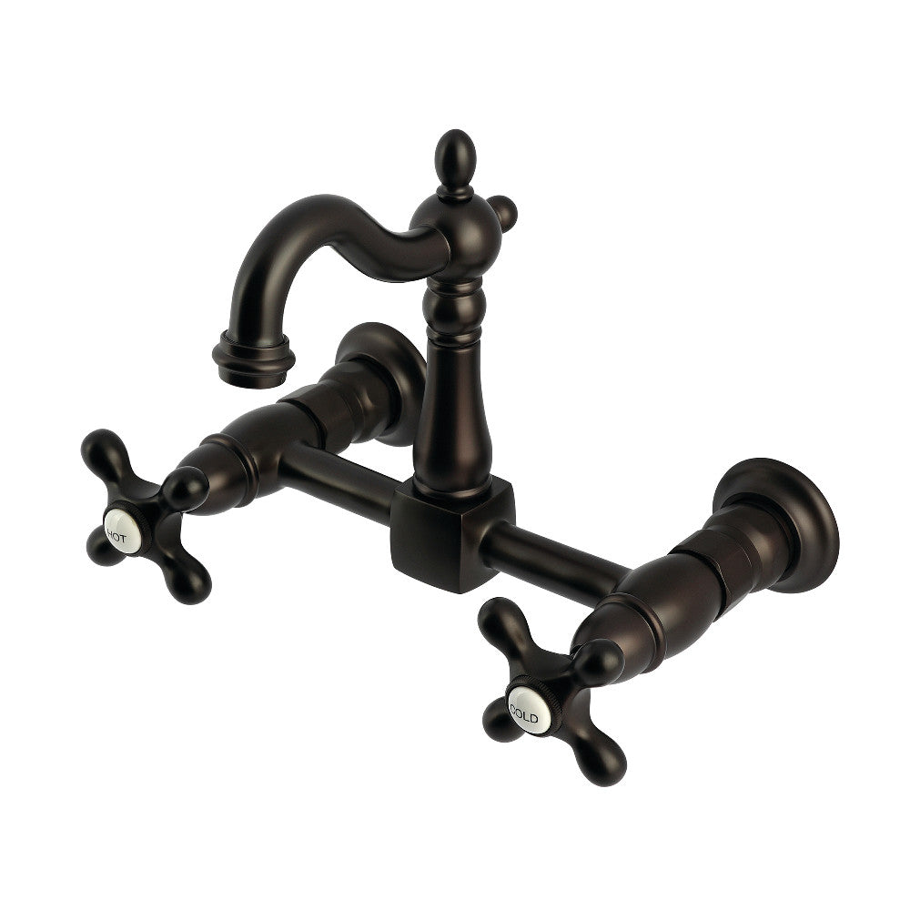 Heritage Wall Mount Kitchen Faucet in Oil Rubbed Bronze