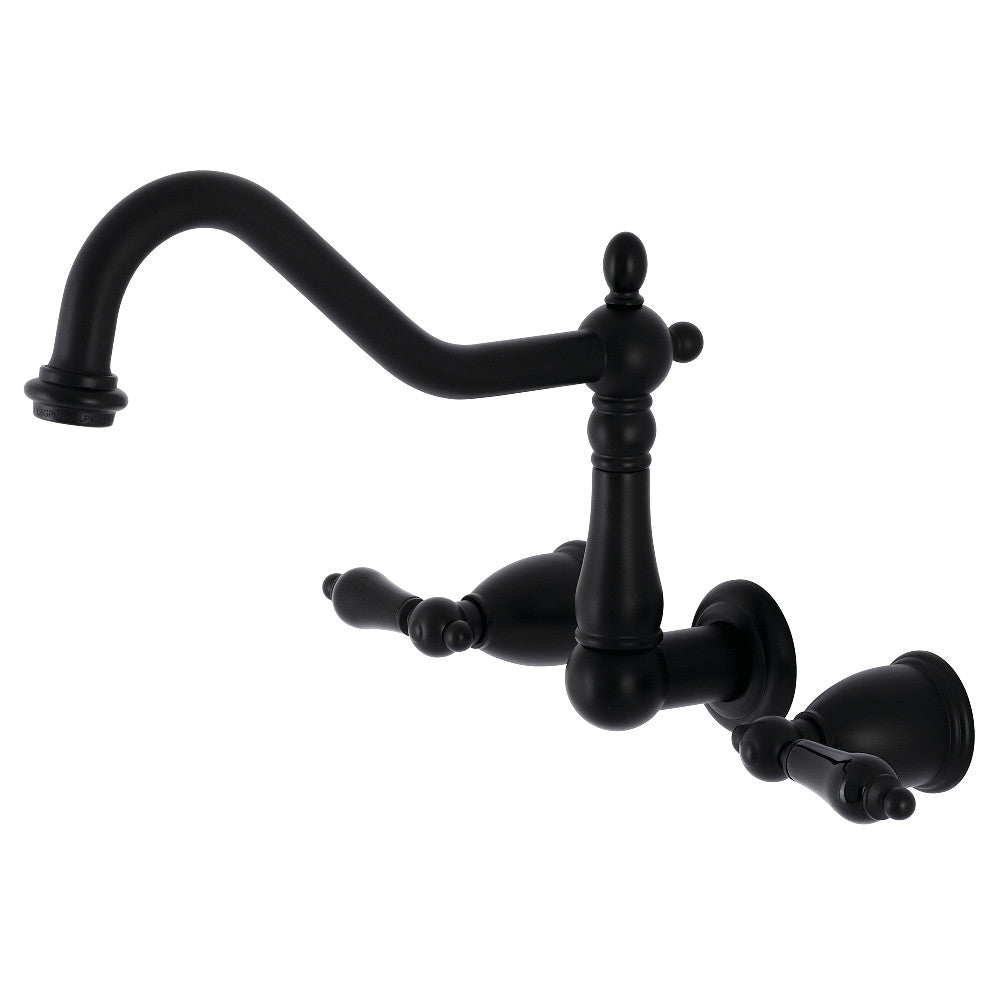 Duchess Wall Mount Kitchen Faucet in Matte Black