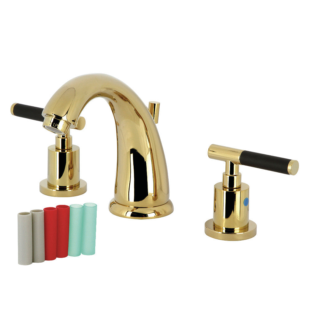 Kaiser Widespread Bathroom Faucet in Polished Brass