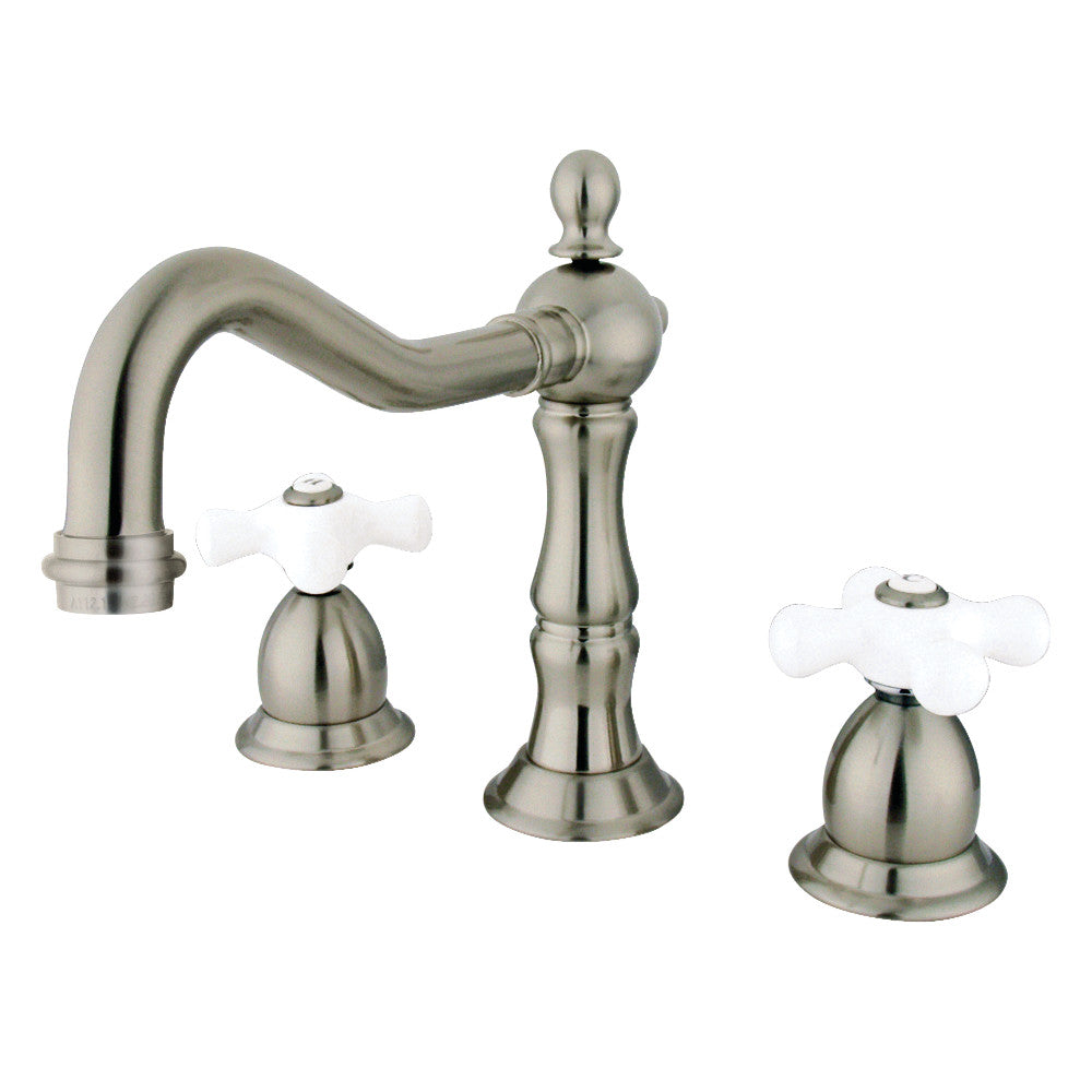 Heritage Widespread Bathroom Faucet in Brushed Nickel