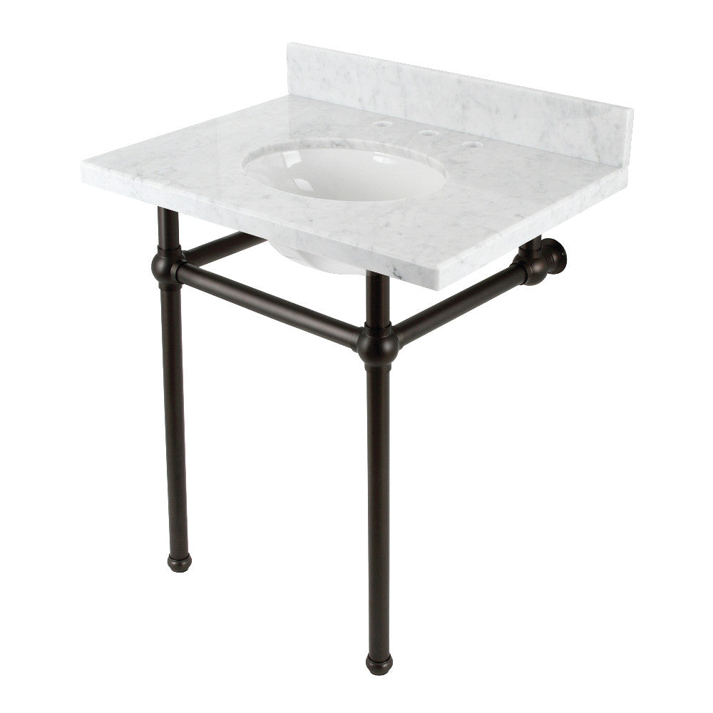 Templeton 30 Inch Console Sink in Carrara Marble