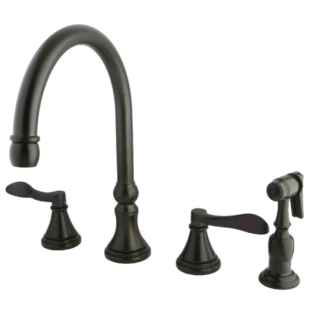 NuFrench Widespread Kitchen Faucet in Oil Rubbed Bronze