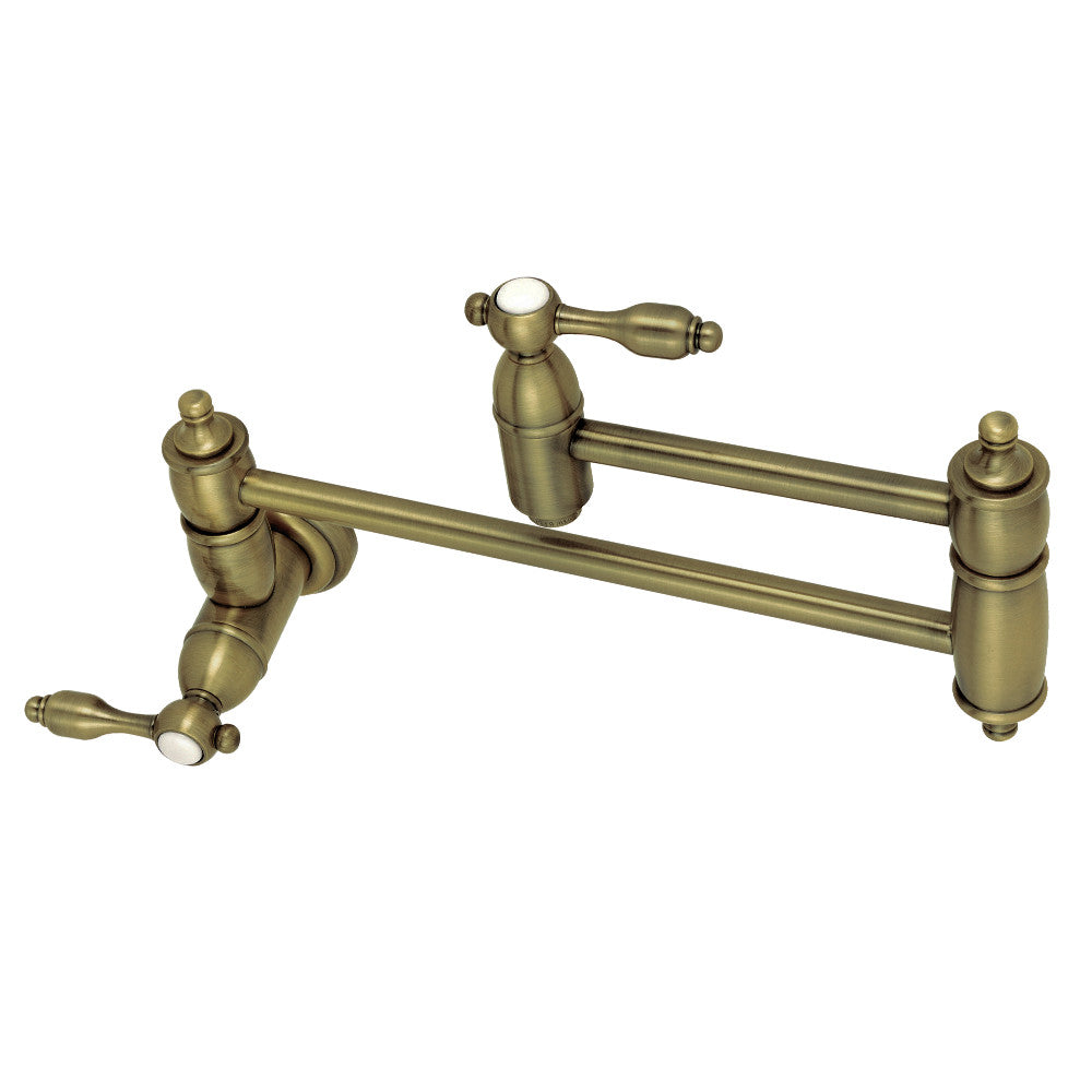 Tudor Pot Filler Faucet in Antique Brass