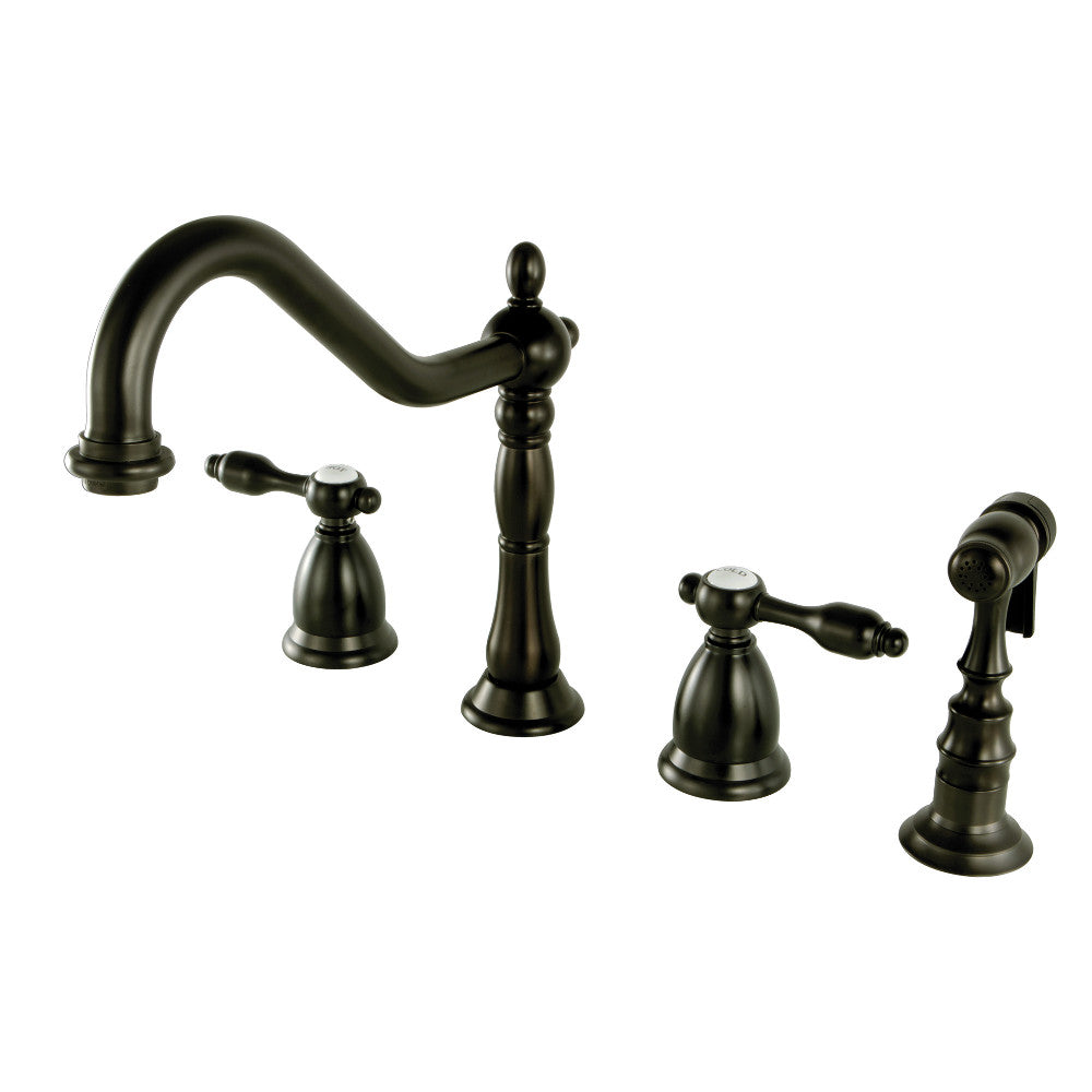 Tudor Widespread Kitchen Faucet in Oil Rubbed Bronze